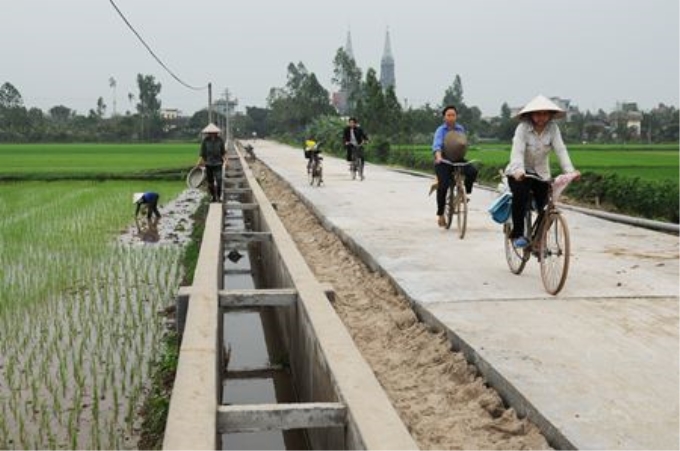 Nông thôn mới ở Thái Bình.